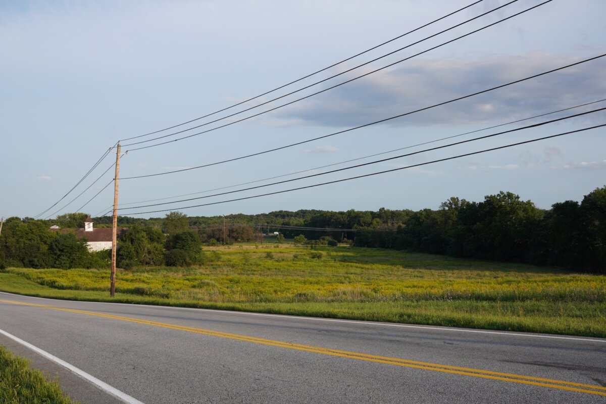 The 44.3-acre lot at 1138 and 1118 Dolsontown Road, just outside the city limits of Middletown, in Wawayanda, N.Y., on Aug. 27, 2026. (Oliver Mantyk/The Epoch Times)