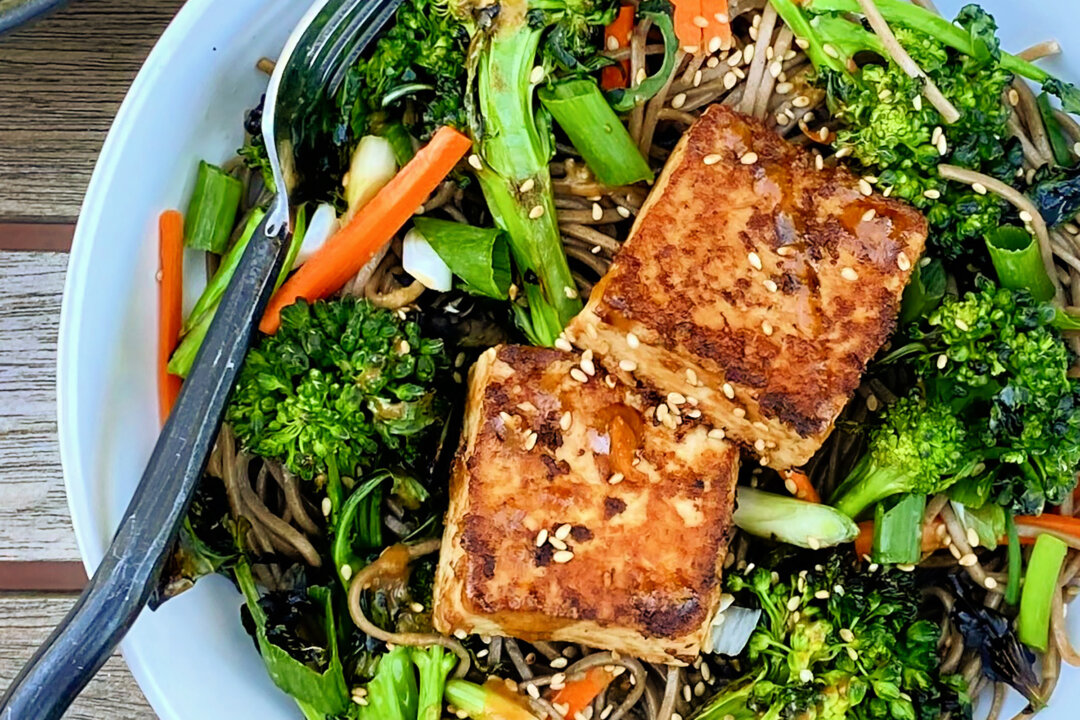 Tofu, Broccolini, and Soba Noodle Salad