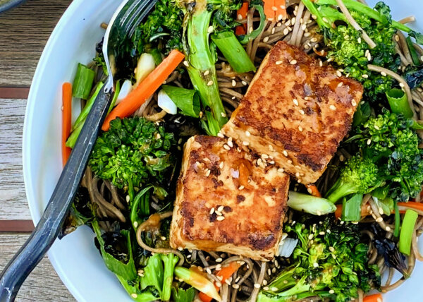 Tofu, Broccolini, and Soba Noodle Salad