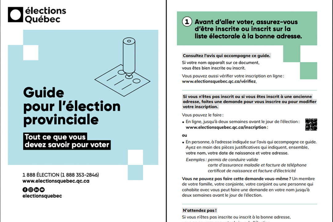 Élections Québec Says It’s Too Late to Print Voter Documents in English