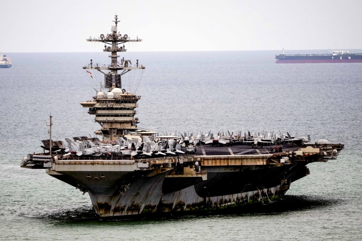 The USS Abraham Lincoln arrives at the port in Laem Chabang, Thailand, on Sept. 2, 2026. (Sakchai Lalit/AP Photo)