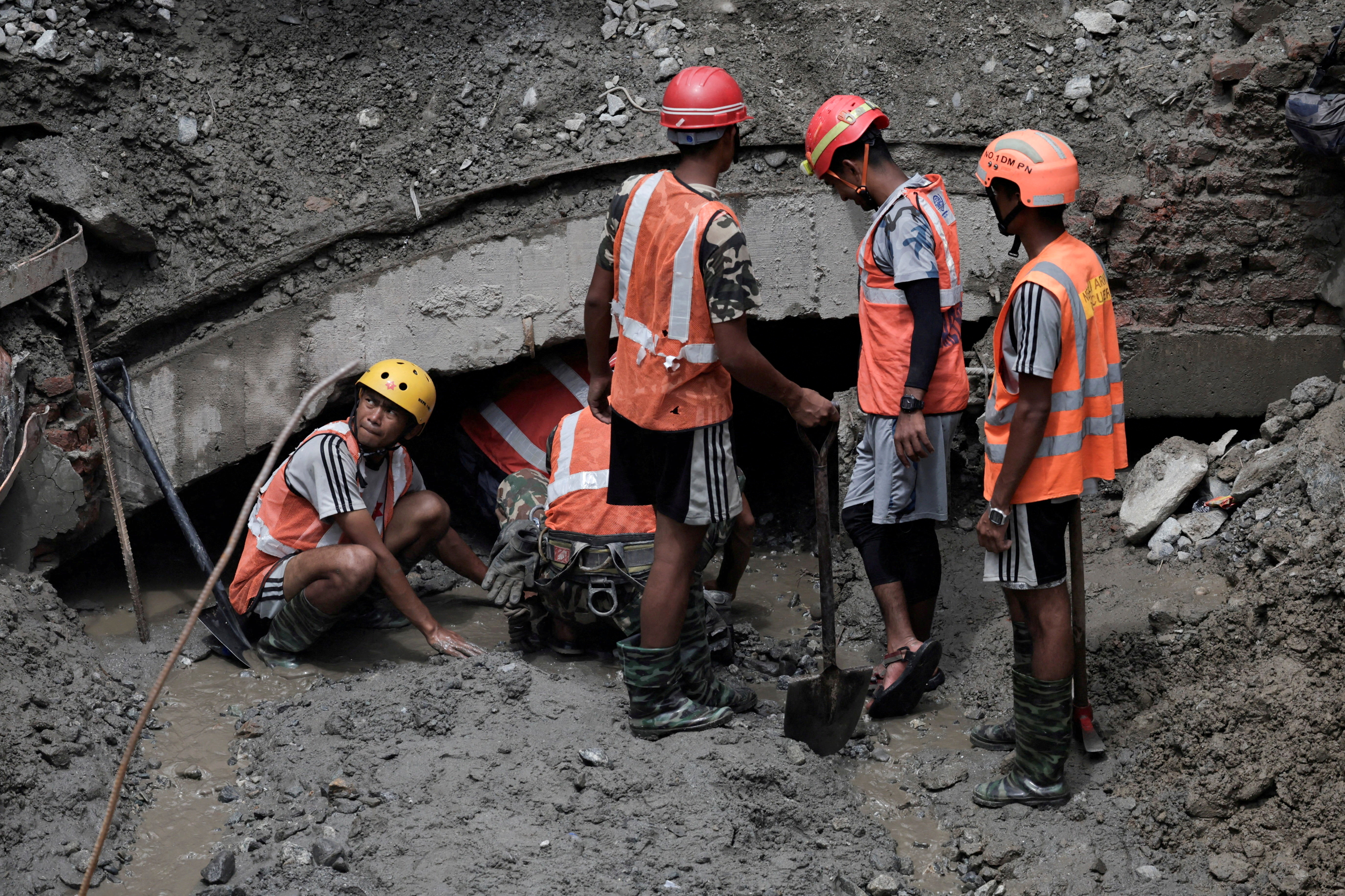 Aftermath of flash floods and mudslide in Nepal