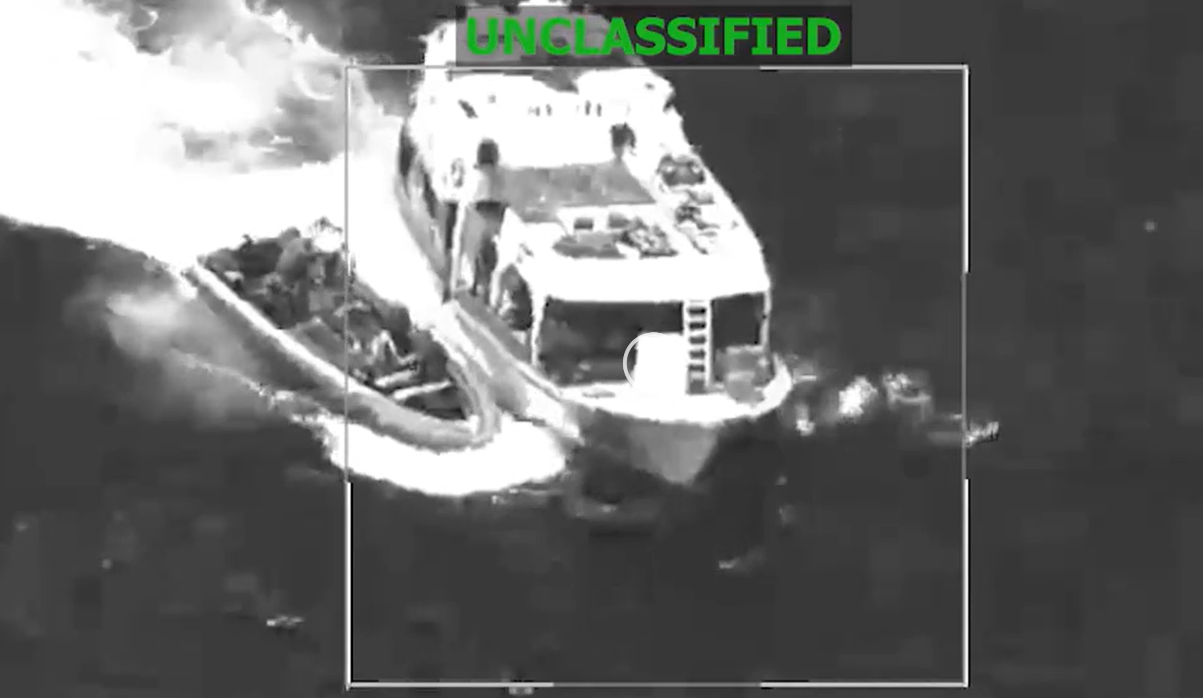 The intercepted Los Choneros-linked refueling vessel in the Eastern Pacific