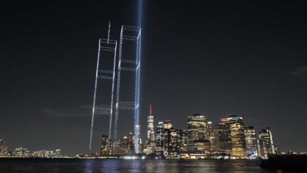 Drones Recreate Twin Towers to Honor 9/11 Victims
