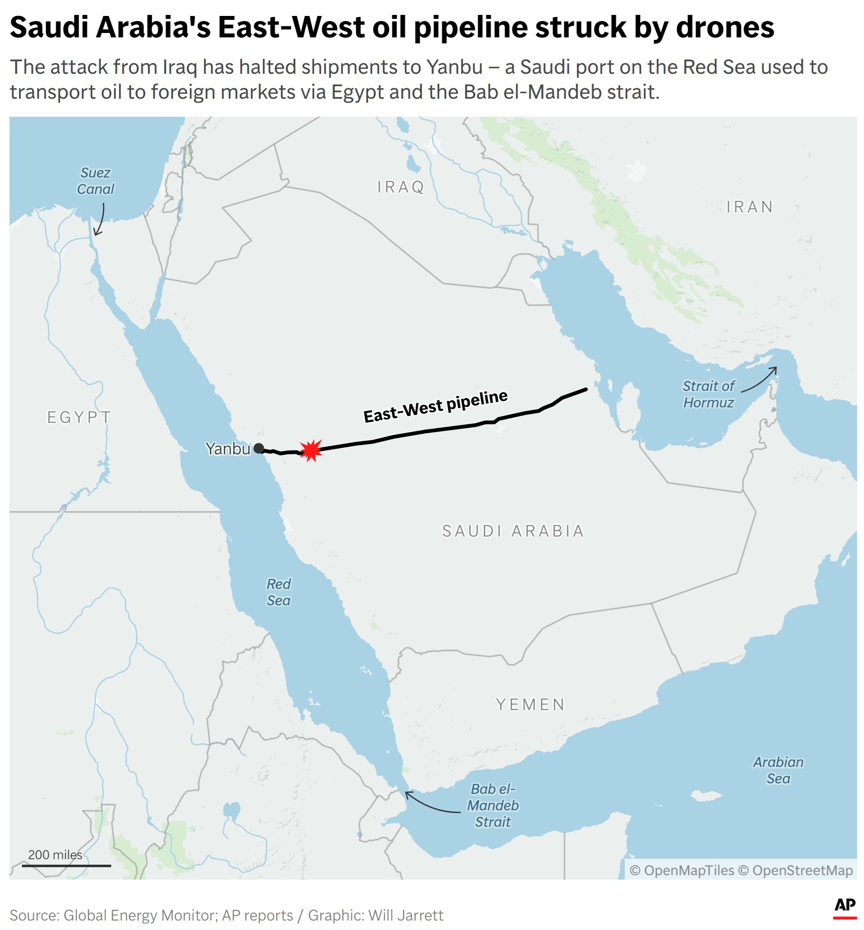 Yemen-East-West-Pipeline-Map