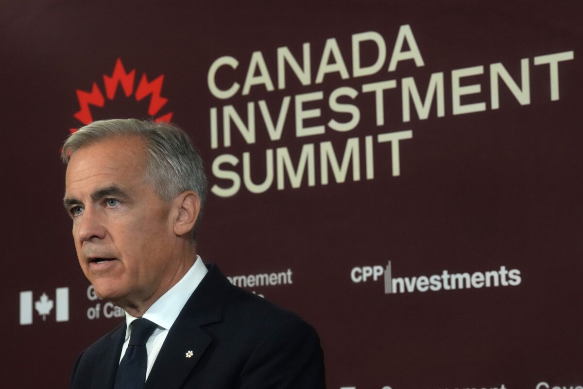 Prime Minister Mark Carney speaks during a news conference at the 2026 Canada Investment Summit in Toronto, on Sept. 15, 2026. THE CANADIAN PRESS/Nathan Denette