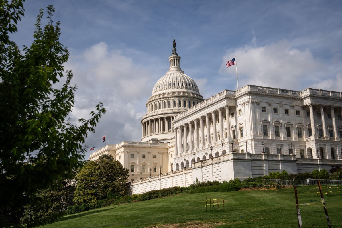 The U.S Capitol building in Washington on May 5, 2025. (Madalina Vasiliu/The Epoch Times)