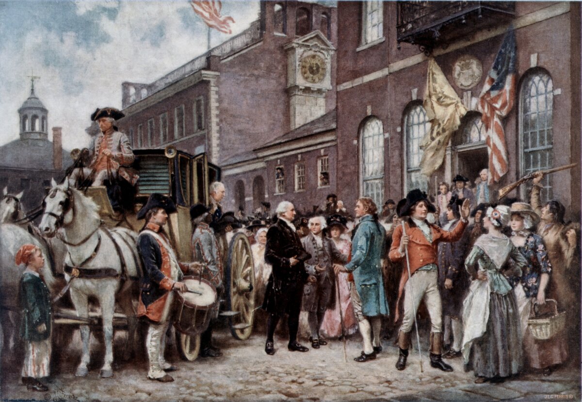 “Washington's 1793 Inauguration in Philadelphia,” by Jean Leon Gerome Ferris. (Public Domain)
