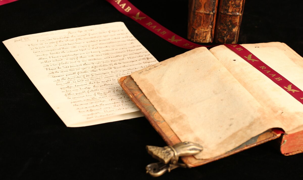 This famous Jefferson letter and a European scientific text are up for auction. (Courtesy of the Raab Collection)