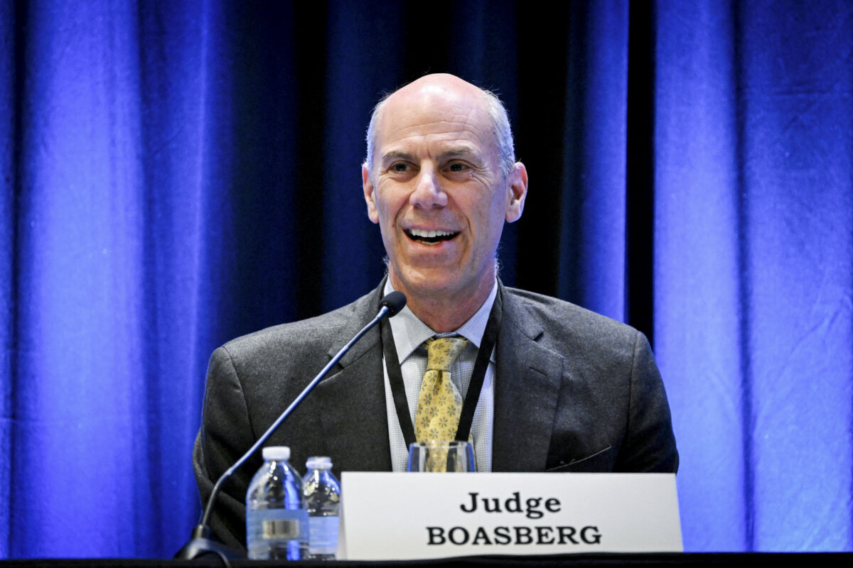 James Boasberg, chief judge of the U.S. District Court for the District of Columbia, attends a panel discussion at the annual American Board Association Spring Antitrust Meeting at the Marriott Marquis in Washington on April 2, 2025. (Drew Angerer/AFP via Getty Images)