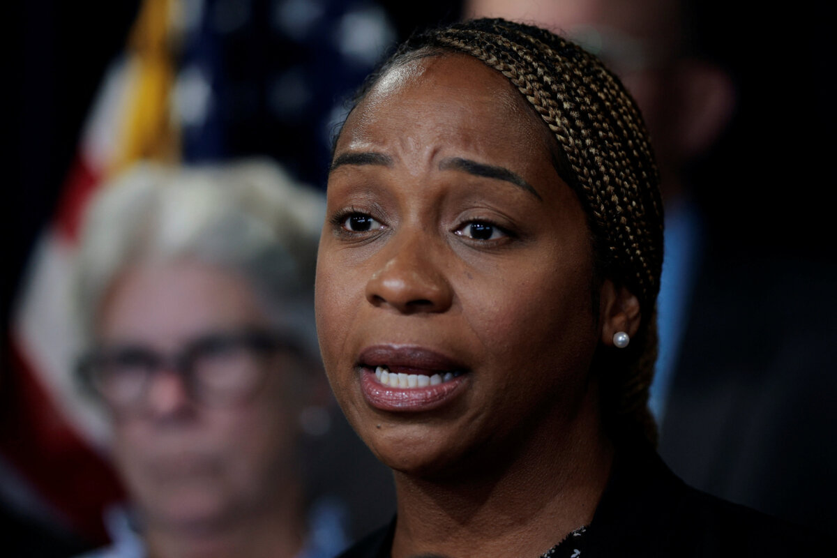 Massachusetts Attorney General Andrea Joy Campbell at a press conference in Boston, Mass., on Aug. 26, 2026. (Brian Snyder/Reuters)