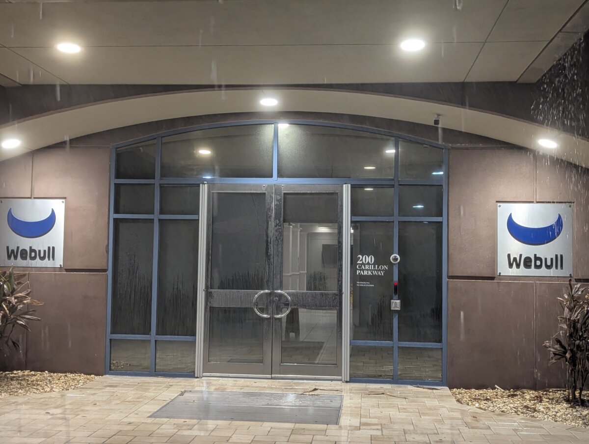 The St. Petersburg, Fla., headquarters of online brokerage Webull. The company says its U.S. business operates from St. Petersburg and New York City. (Arthur Zhang/The Epoch Times)