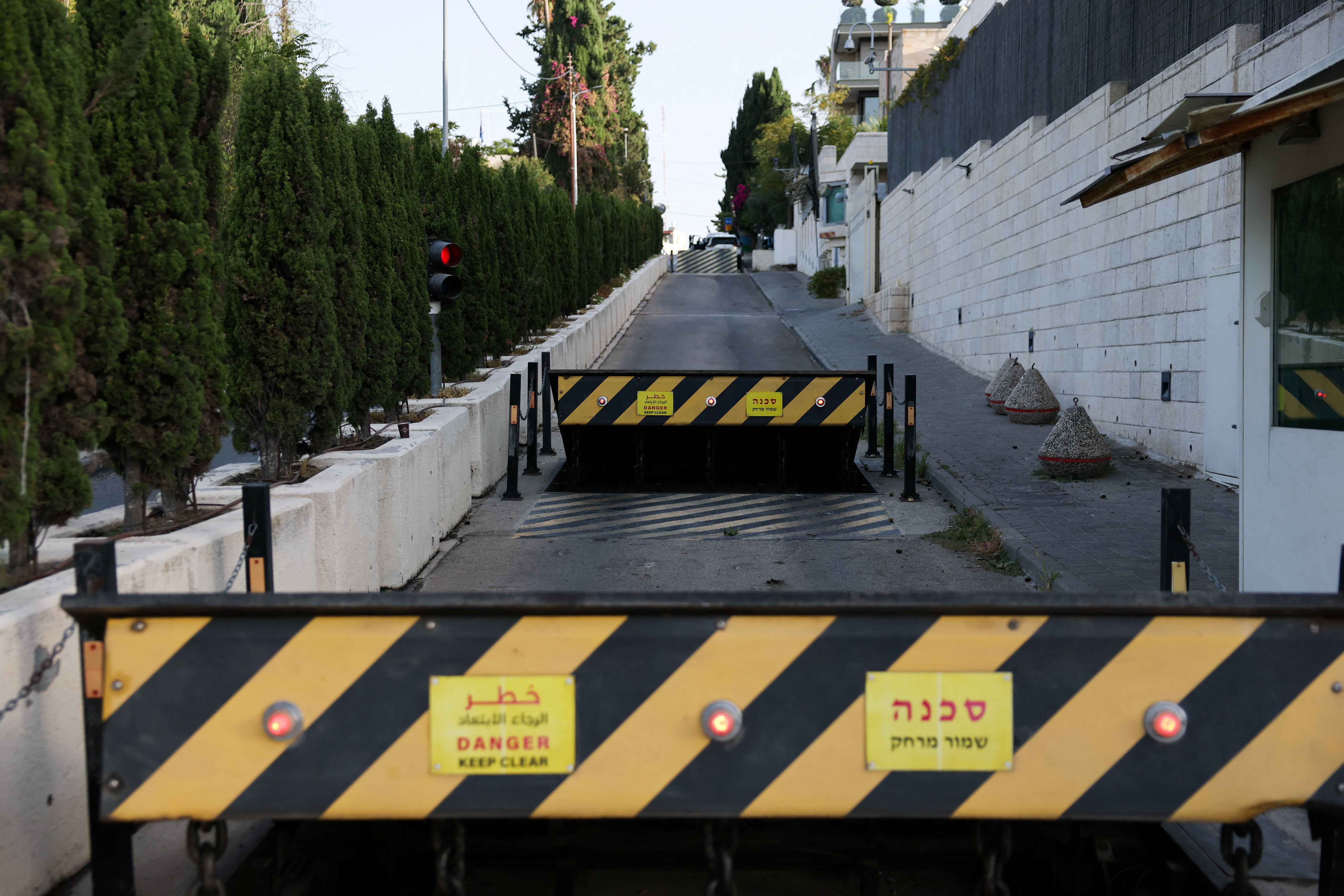 British consulate on the deadline set by Israel for its closure, in Jerusalem