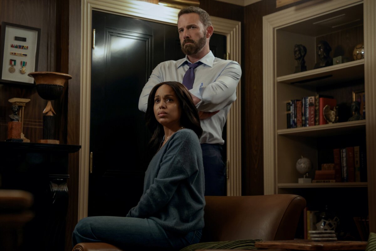 Abigail (Kerry Washington) and Mark (Ben Affleck), in “Animals.” (Netflix/MovieStillsDB)