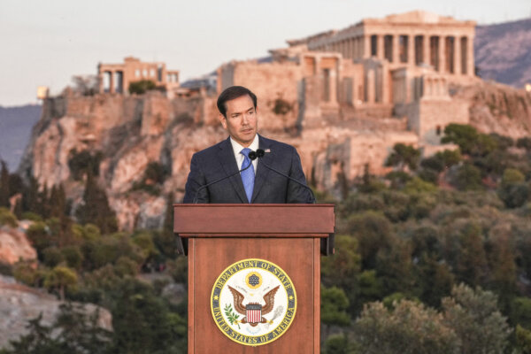 In Athens, Rubio Warns Western Nations Face a Choice Between Sovereignty and Servitude