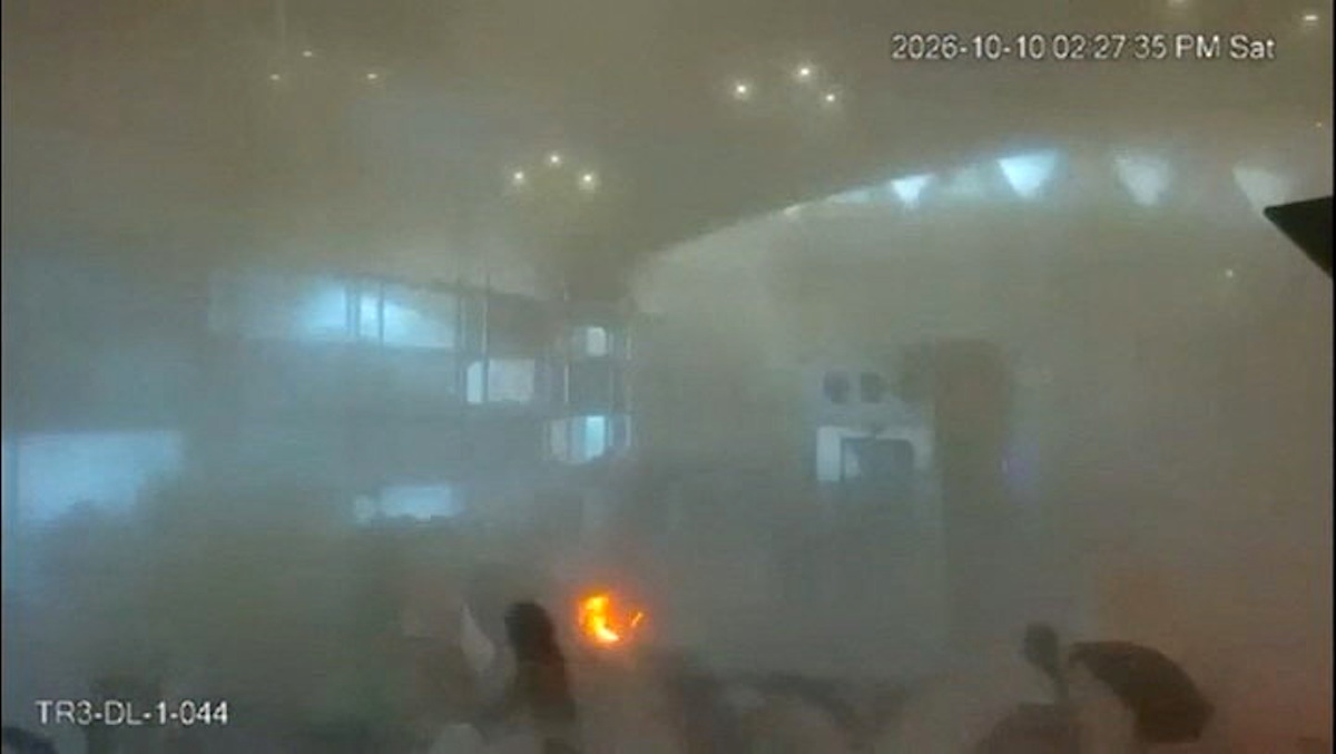 Surveillance footage shows the moment of the attack at King Khalid International Airport in Saudi Arabia