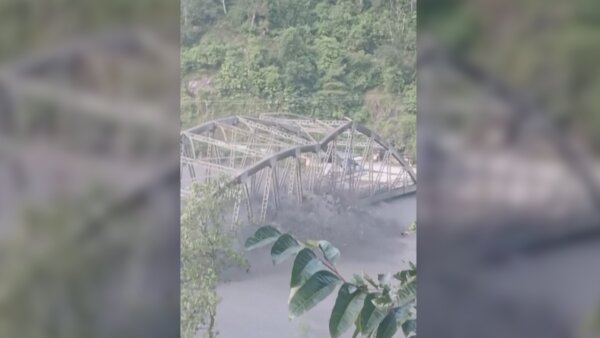 Nepal Bridge Collapses Under Force of Floodwaters