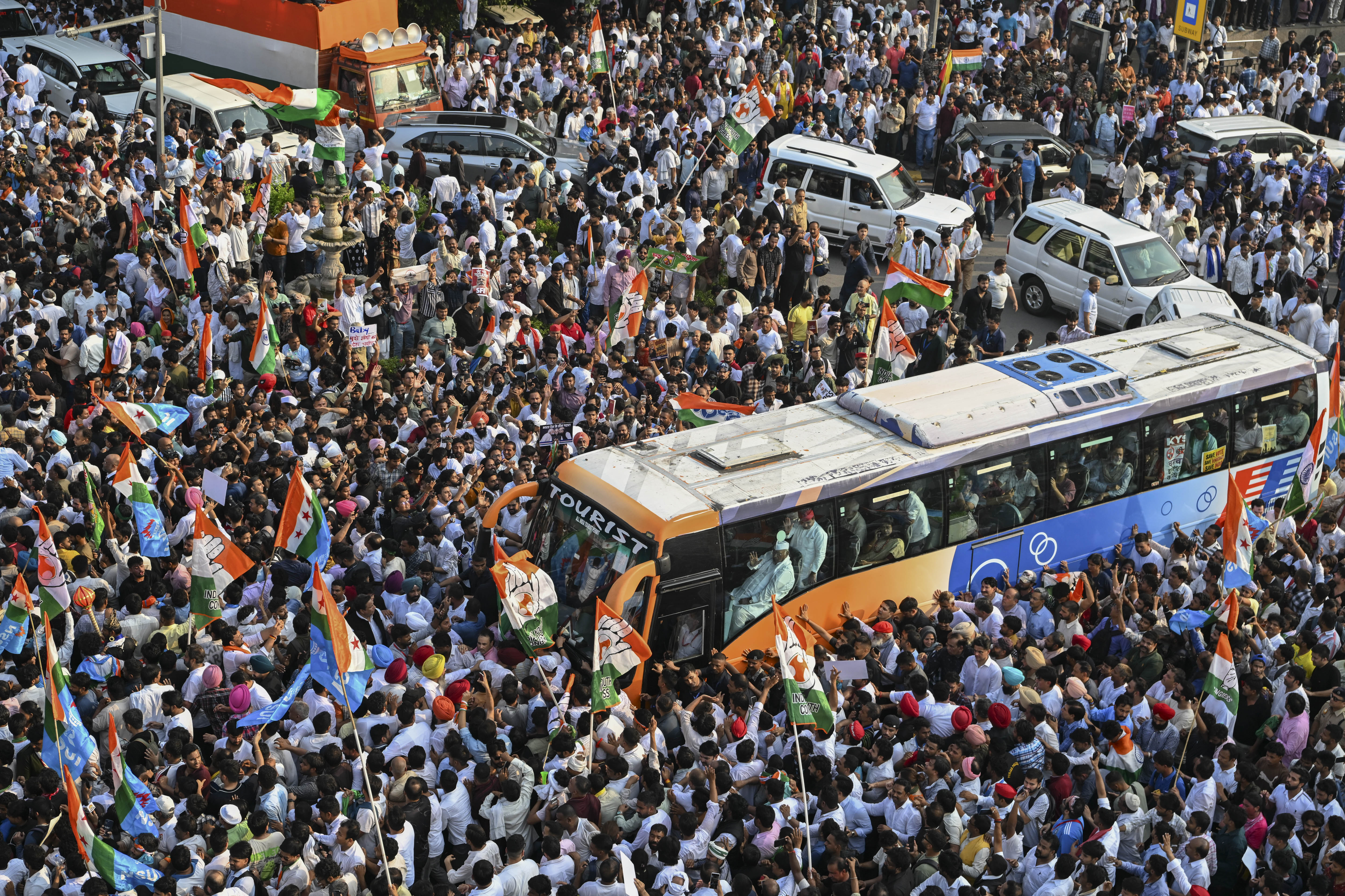  Protest in India, Columbus Day Parade, and Stolen Paintings Recovered