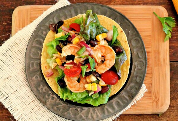 California-Style Shrimp Tostadas