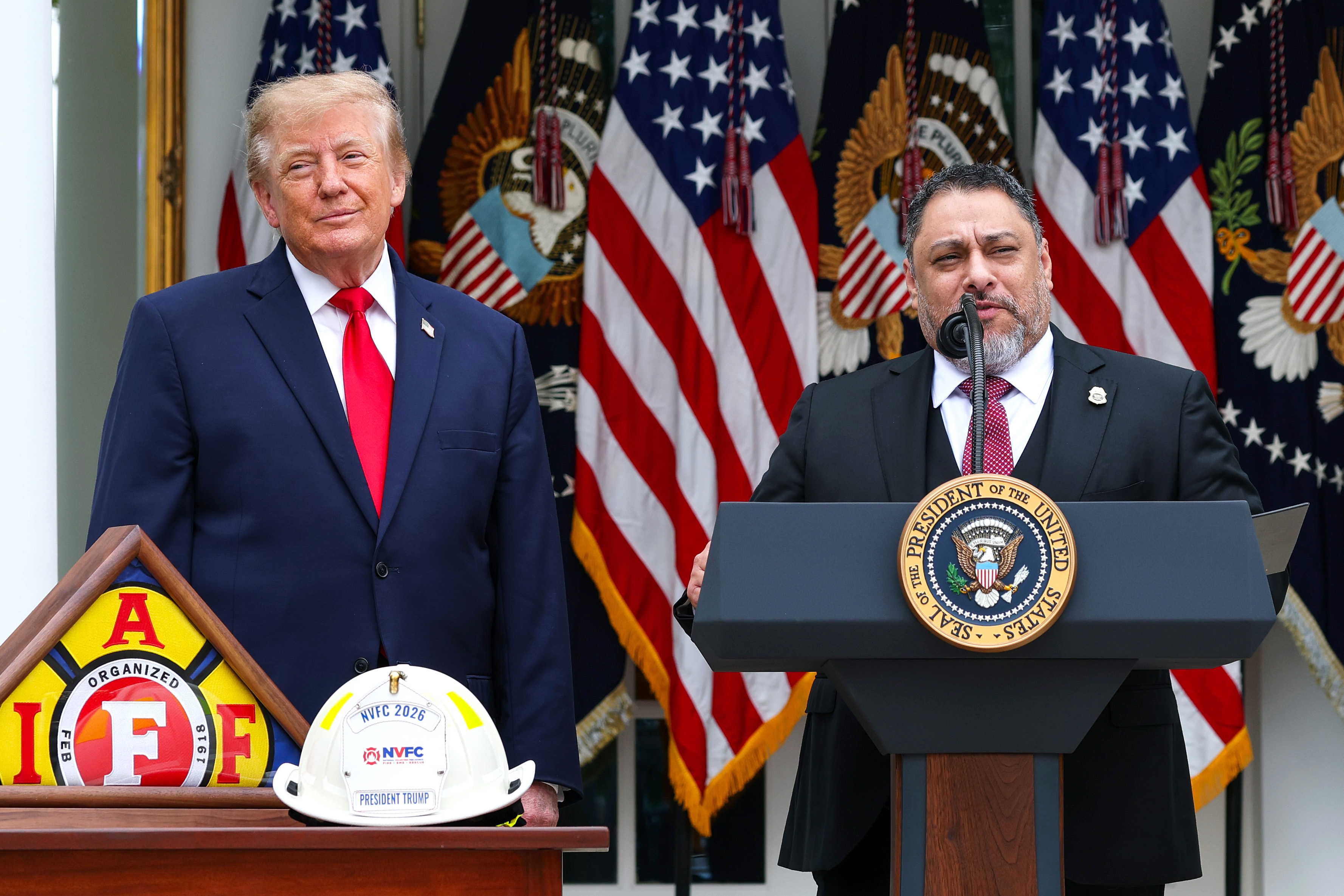 President Trump Attends Lunch In The White House Rose Garden
