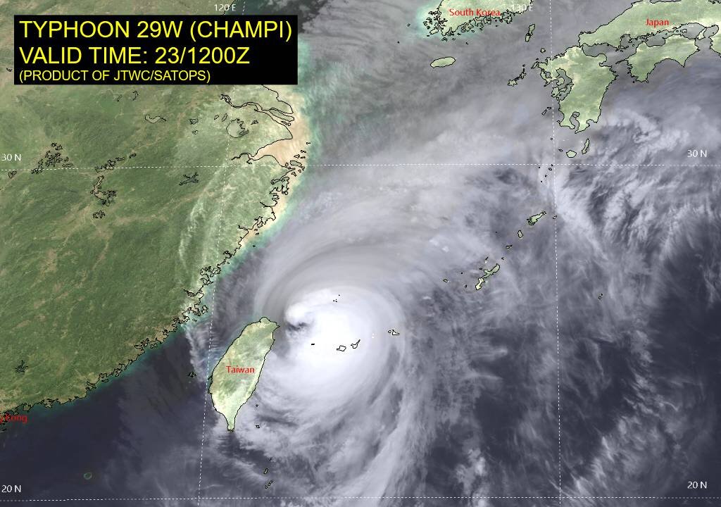 Typhoon Champi Leaves 1 Dead, 350 Injured in Taiwan; Alters US-Japan Military Exercise
