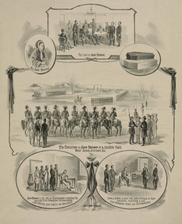 Commemorative,Print,Depicting,The,Trial,And,Execution,Of,Militant,Abolitionist,
