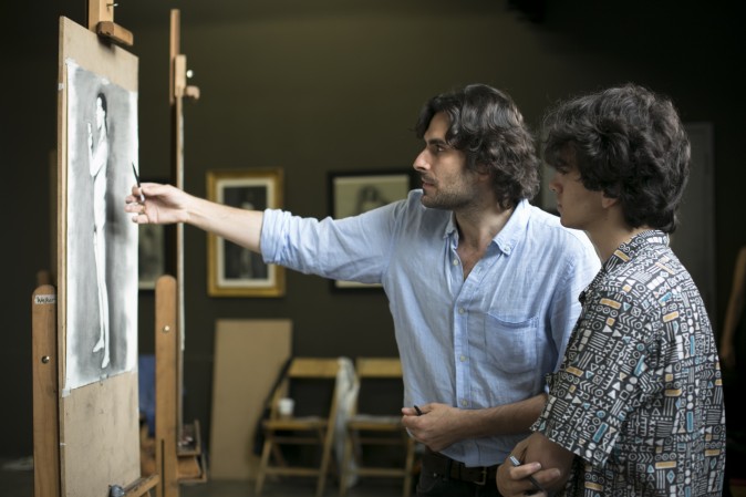 Academic Director Jordan Sokol (L) at The Florence Academy of Art-U.S. Branch in Jersey City, New Jersey, on July 14, 2016. (Samira Bouaou/Epoch Times)