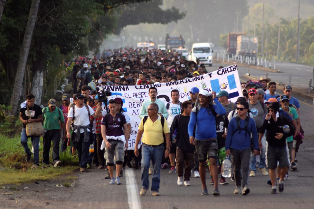 migrant caravan in Mexico