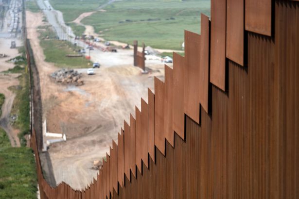 A section of the US-Mexico border fence