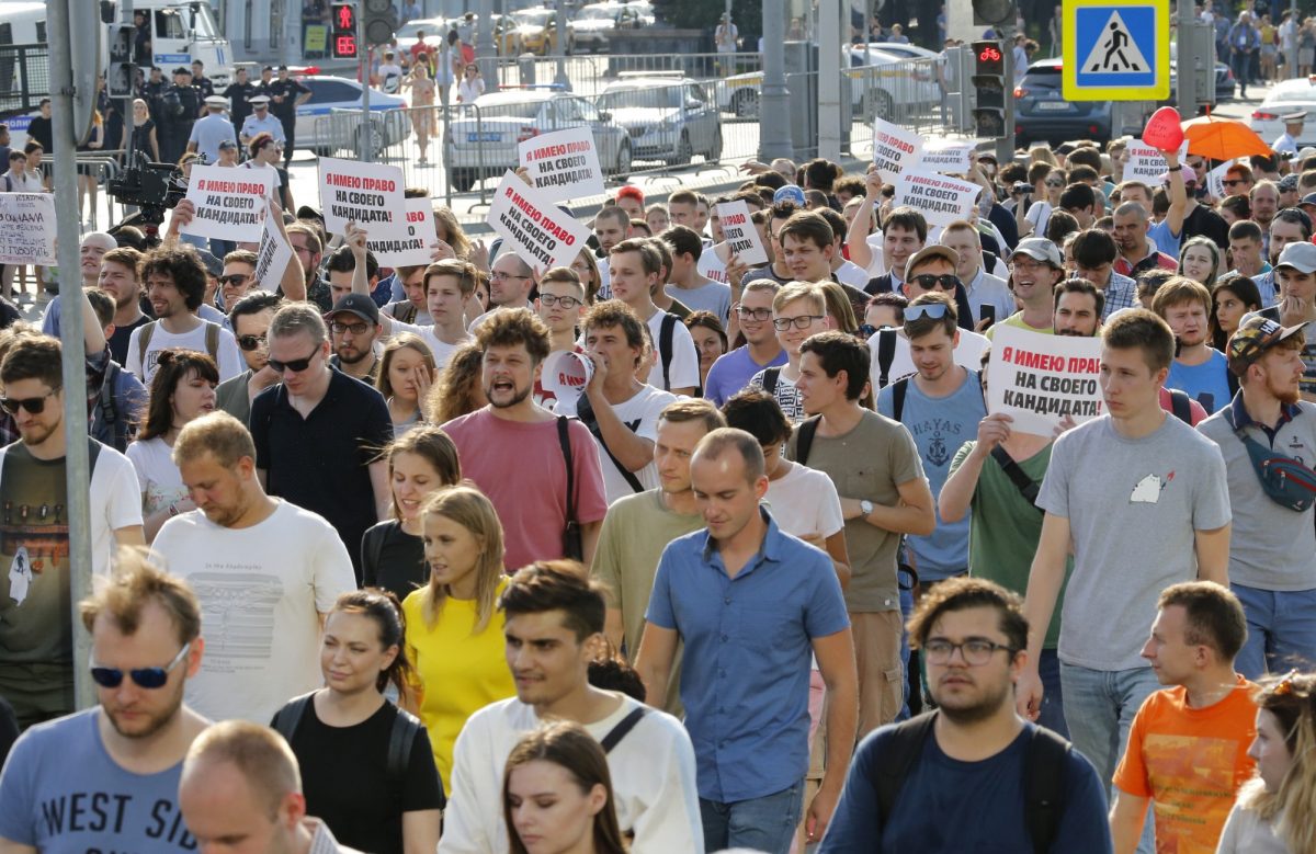russia rally detain