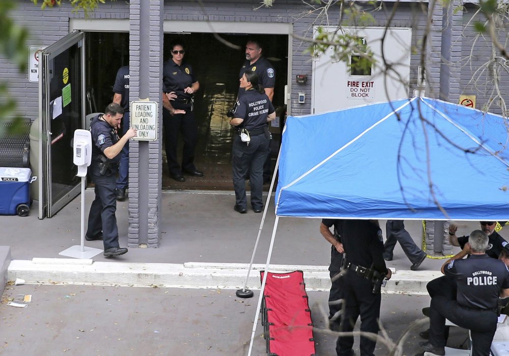 Police at the Florida nursing hoe